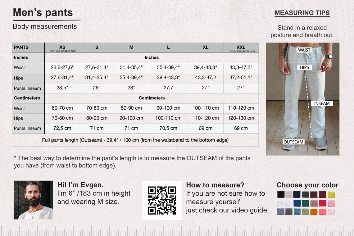 Men’s linen pants MOUNTAIN ASH in Beige