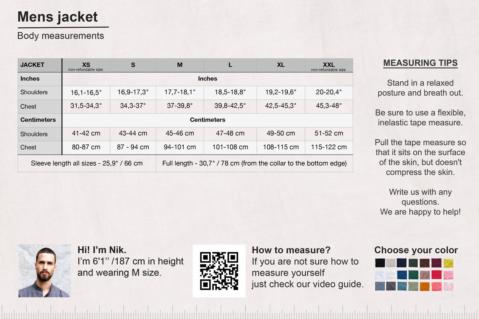 Men’s Linen Jacket LARCH in Latte