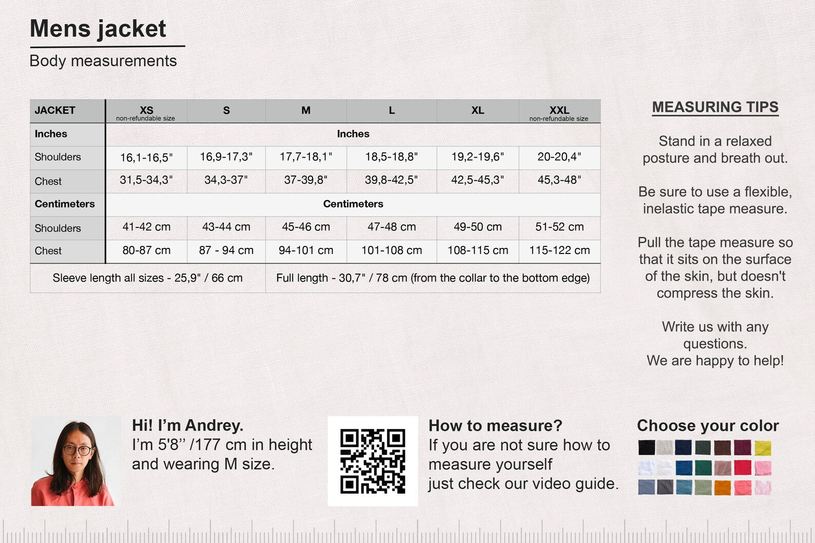 Men’s Linen Jacket LARCH in Black