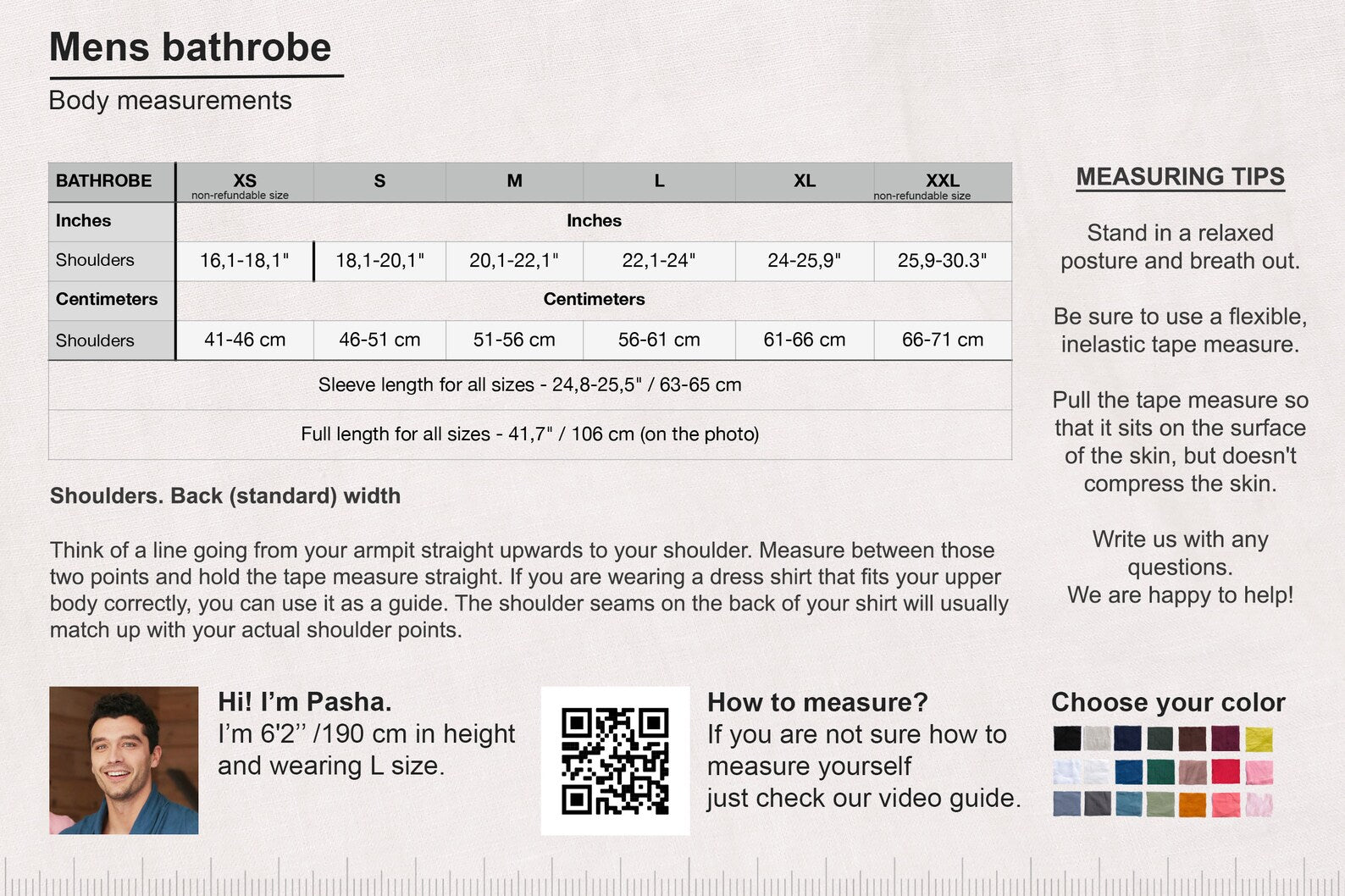 Men’s linen robe JUNIPER - IN STOCK