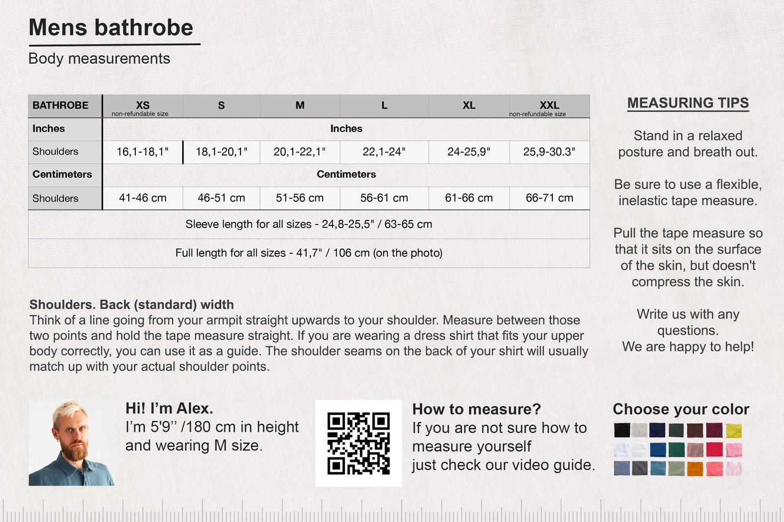 Men’s linen bathrobe jacket JUNIPER in Light grey