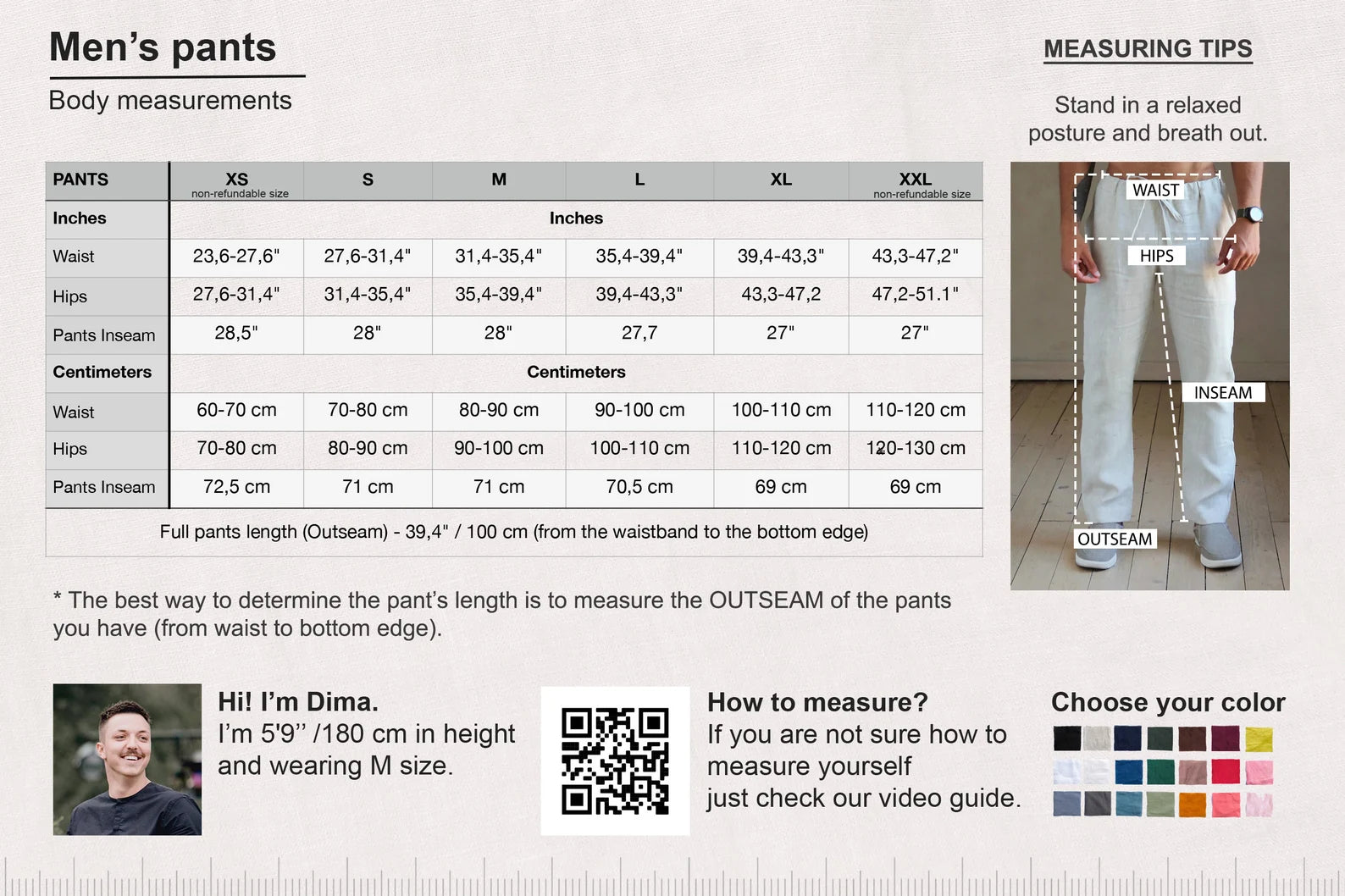 Men’s linen pants MOUNTAIN ASH - IN STOCK