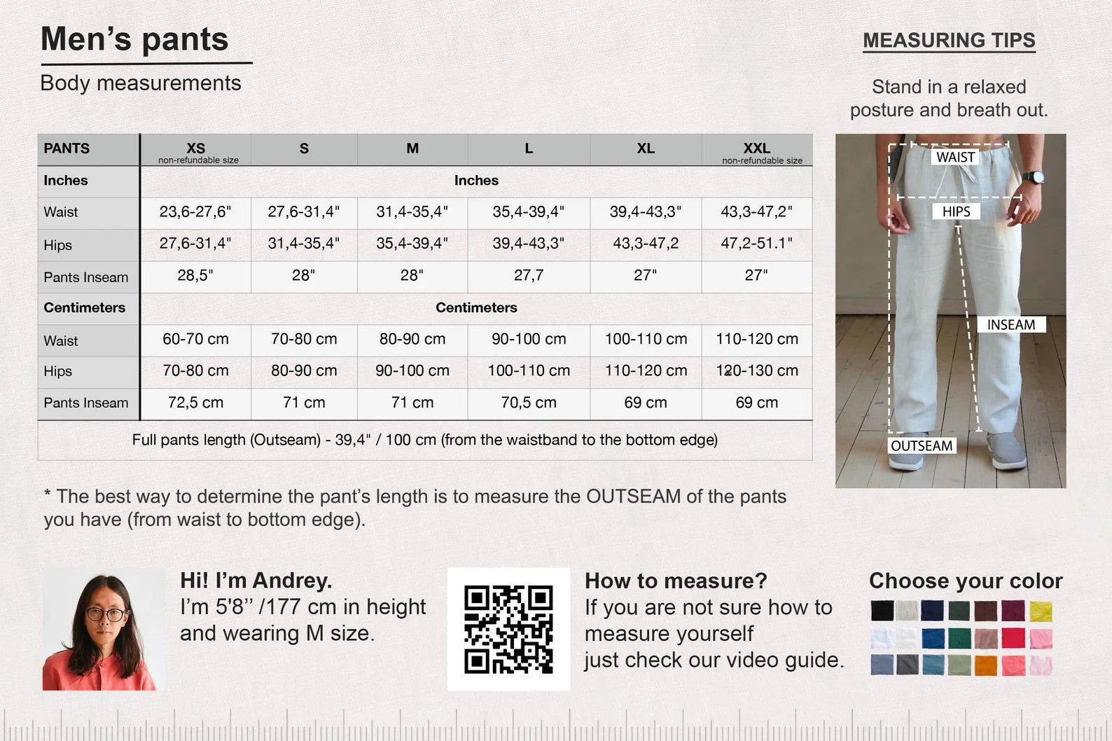 Men’s linen pants MOUNTAIN ASH in Dark blue