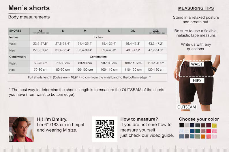 Men’s linen shorts ASH in Beige