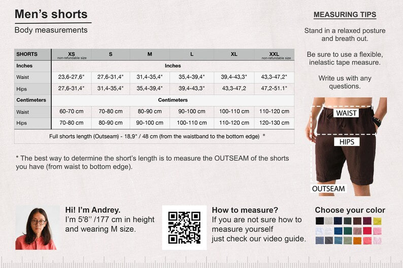 Men’s linen shorts with pleats CEDAR in Black