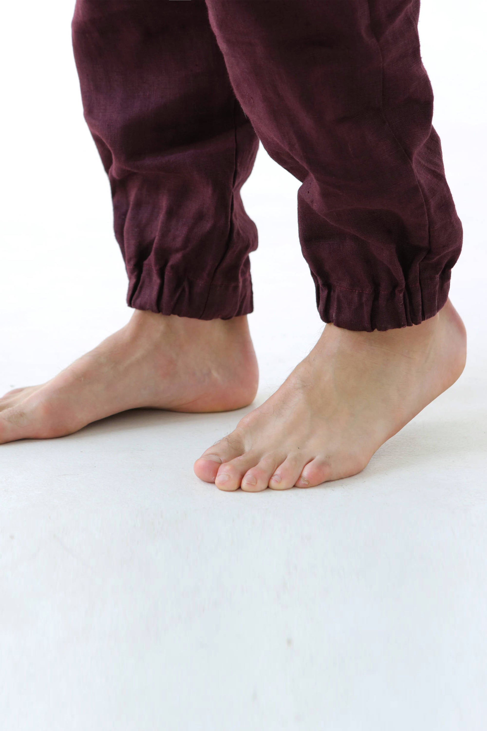 Men’s linen pants MOUNTAIN ASH in Burgundy