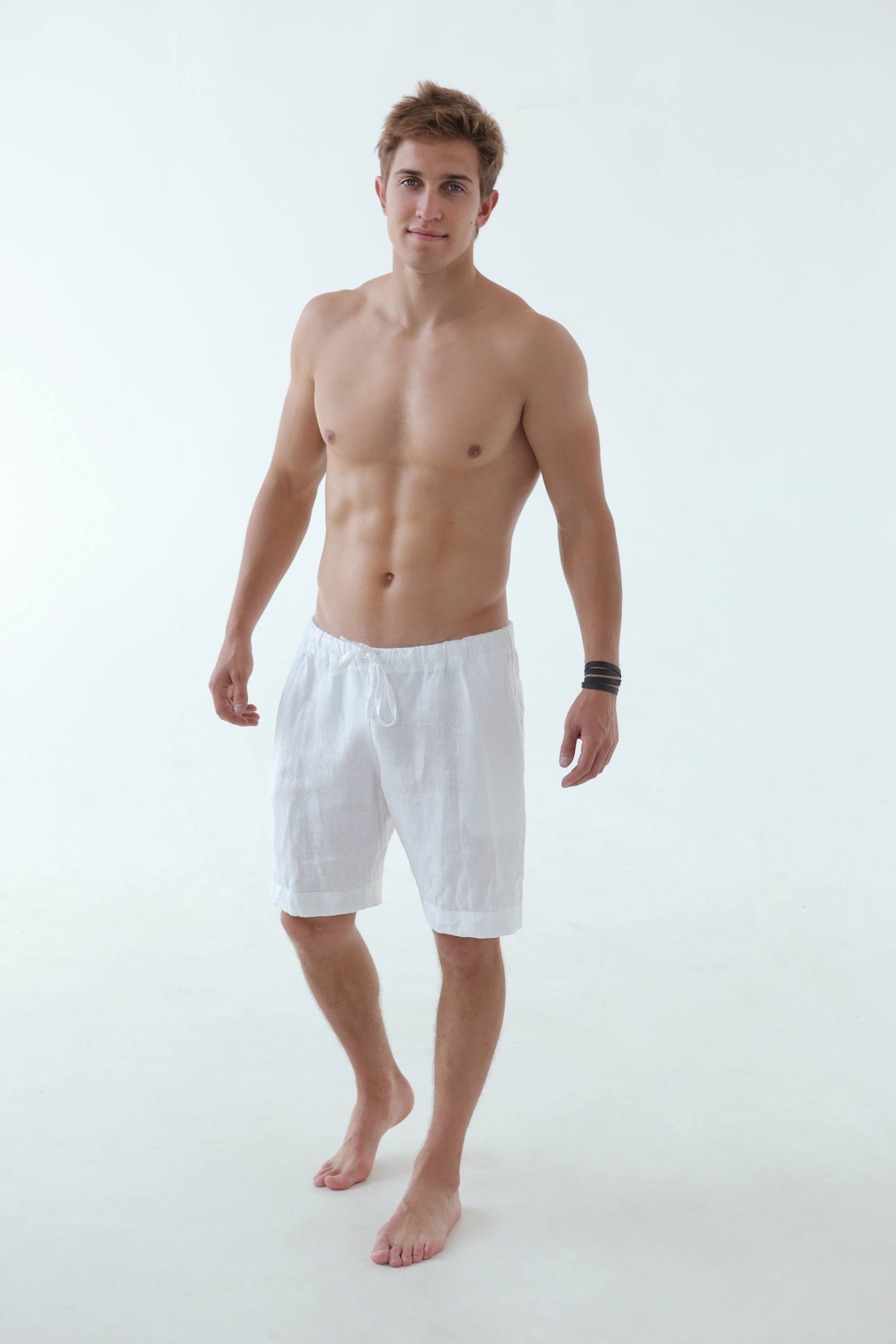 Men’s linen shorts ASH in White