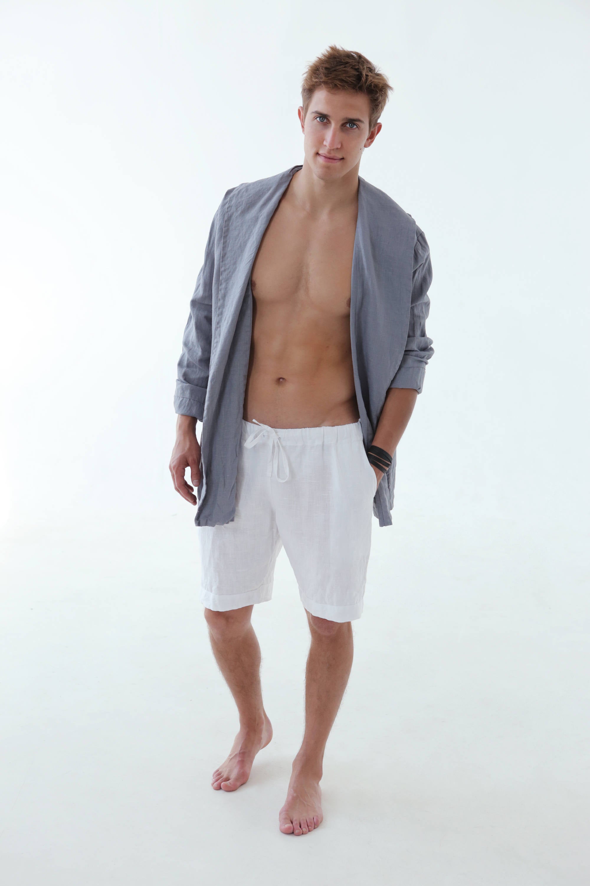 Men’s linen shorts ASH in White