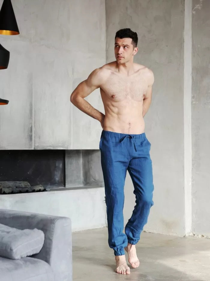 Men’s linen pants MOUNTAIN ASH in Navy blue