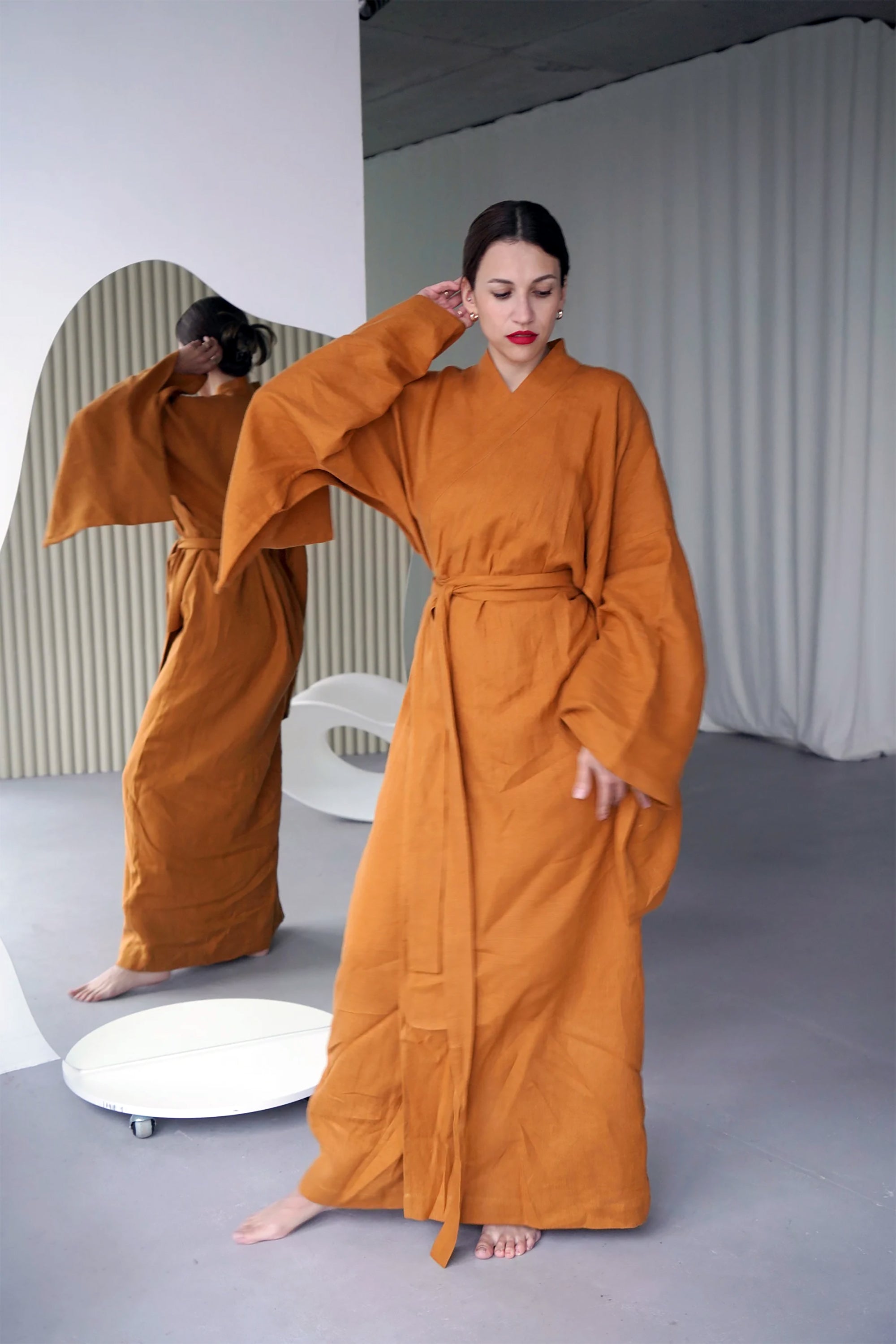 Japanese Style Kimono CAMELIA in Peach