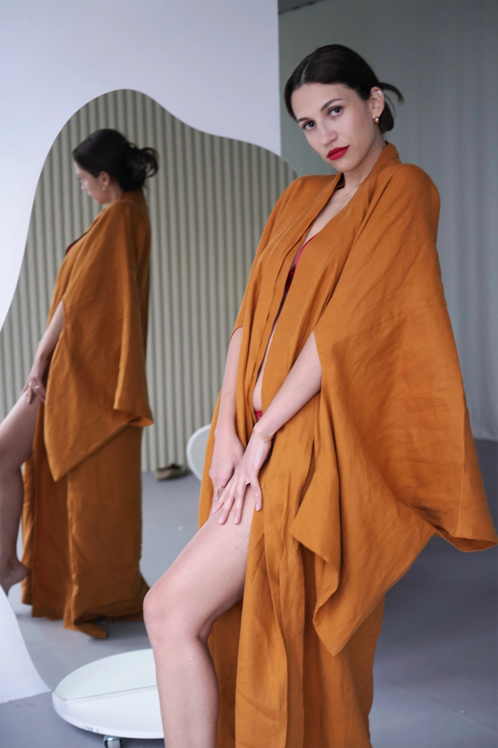 Japanese Style Kimono CAMELIA in Peach