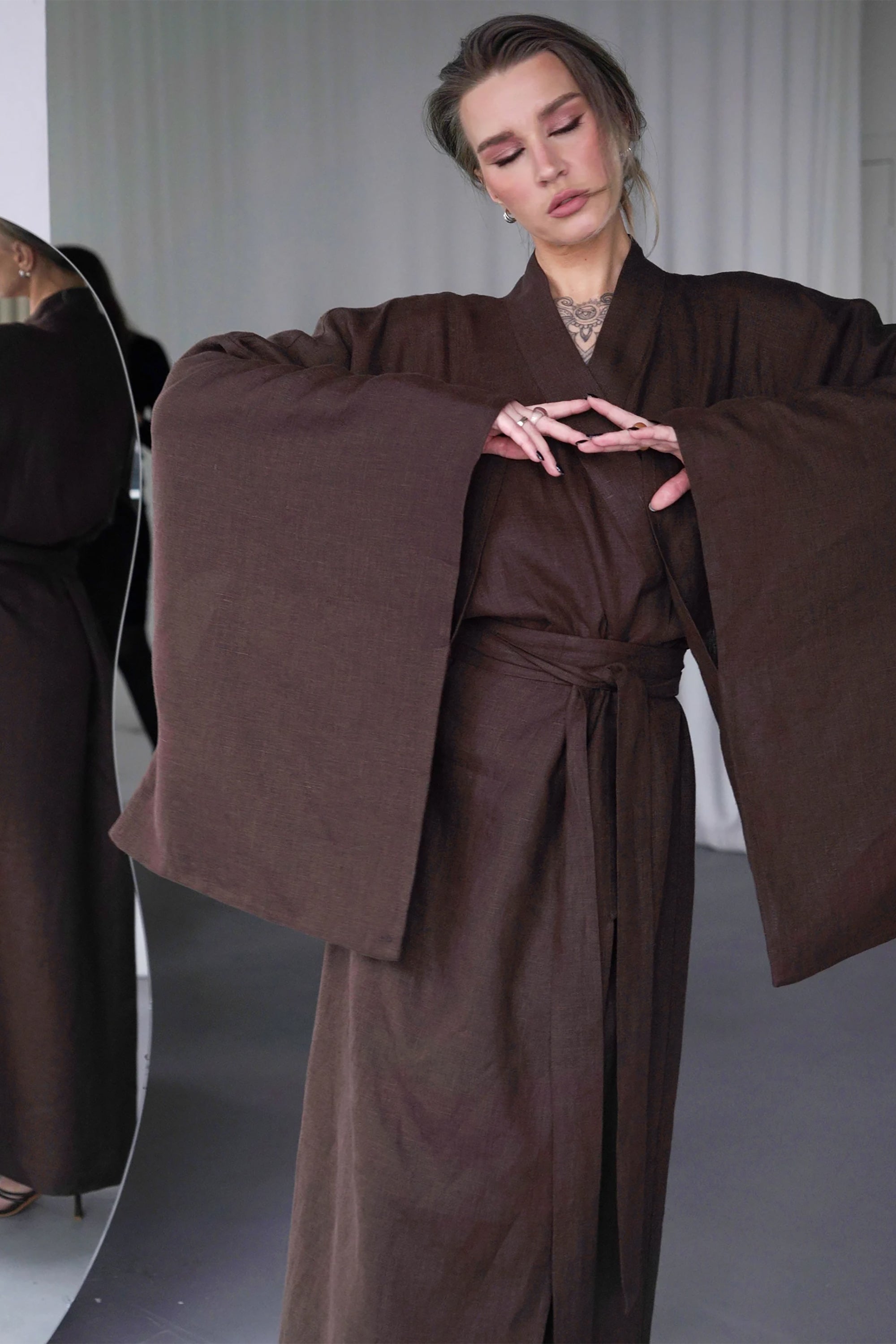 Japanese Style Kimono CAMELIA in Peach