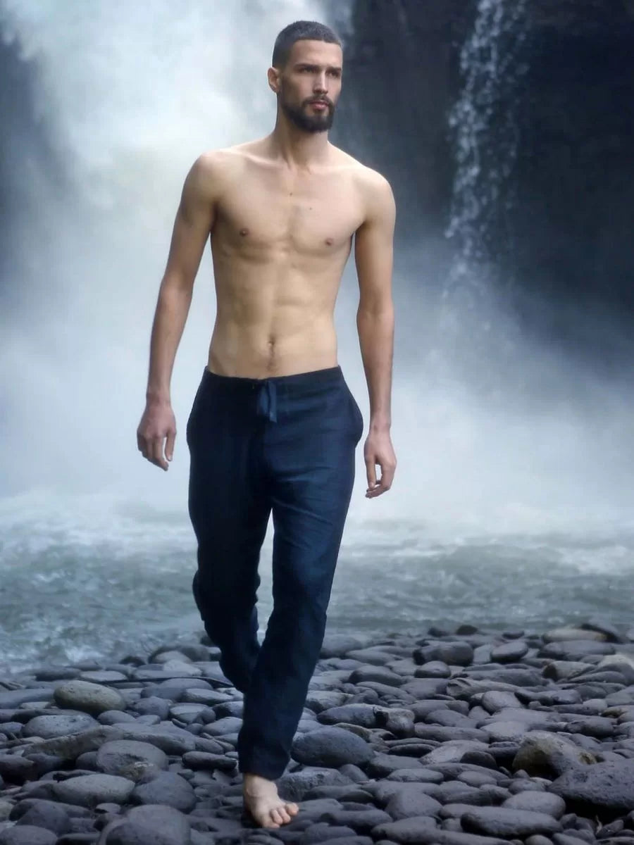 Men’s linen pants MOUNTAIN ASH in Black