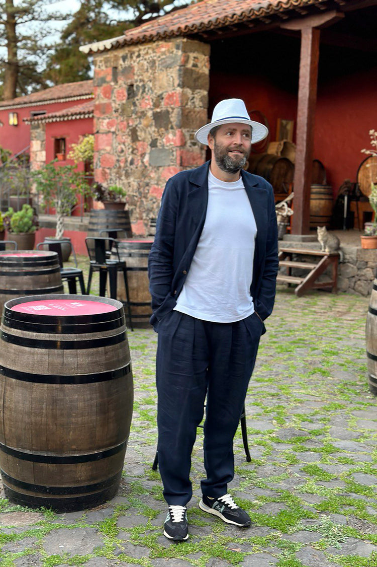 Men’s Linen Jacket LARCH in Terracotta