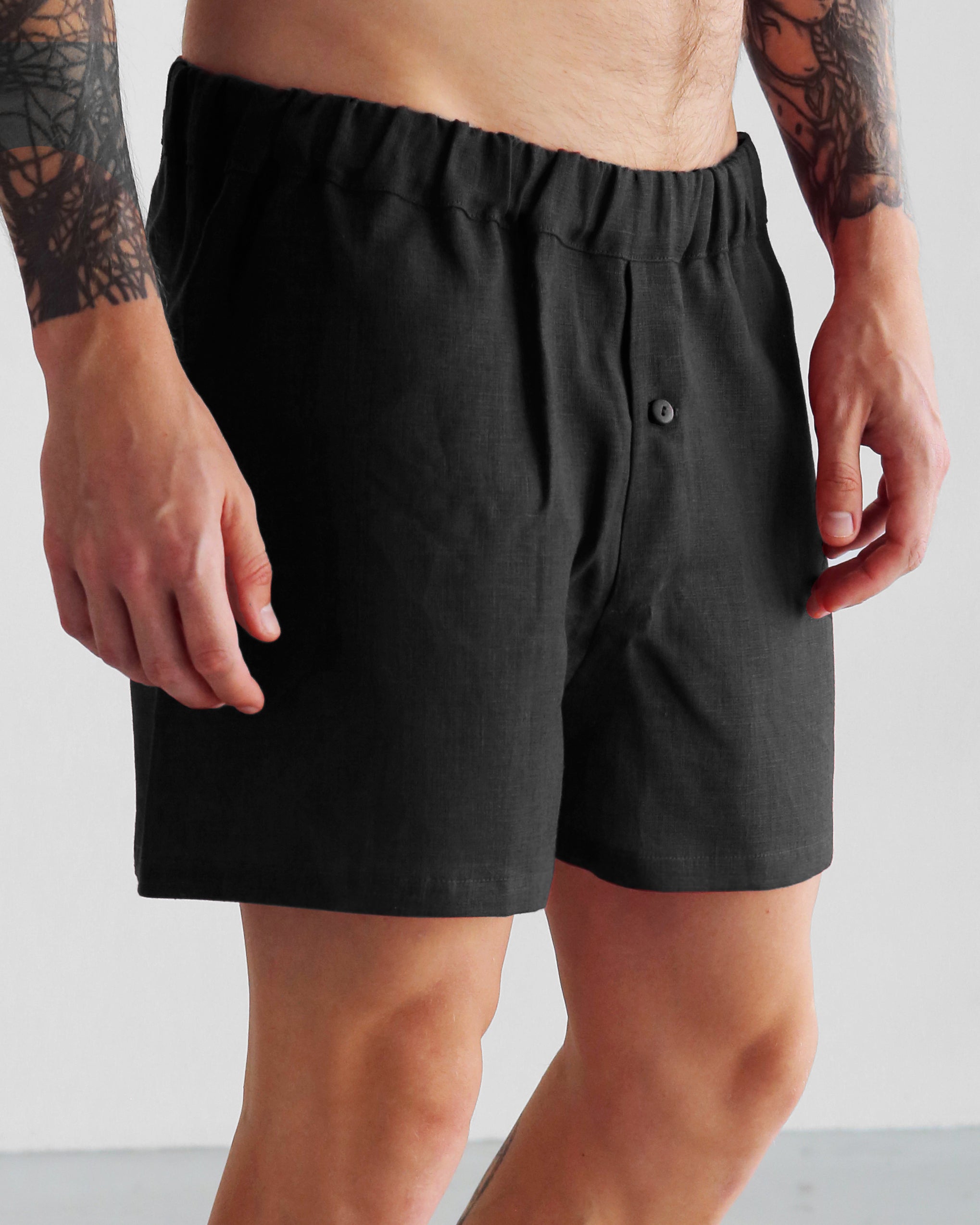 Gift SET of Mens linen shorts and mask