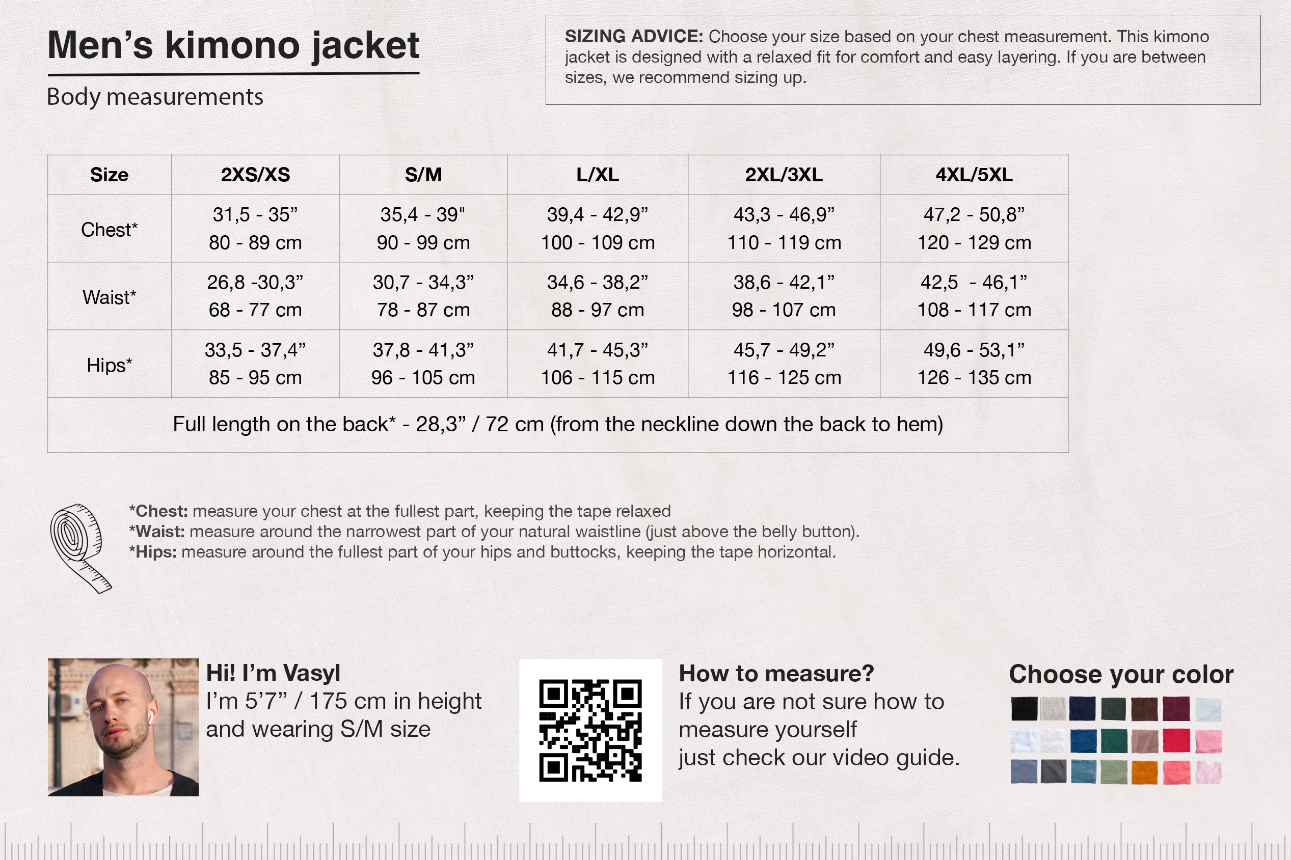 Mens Linen Kimono Jacket TANSY in Black