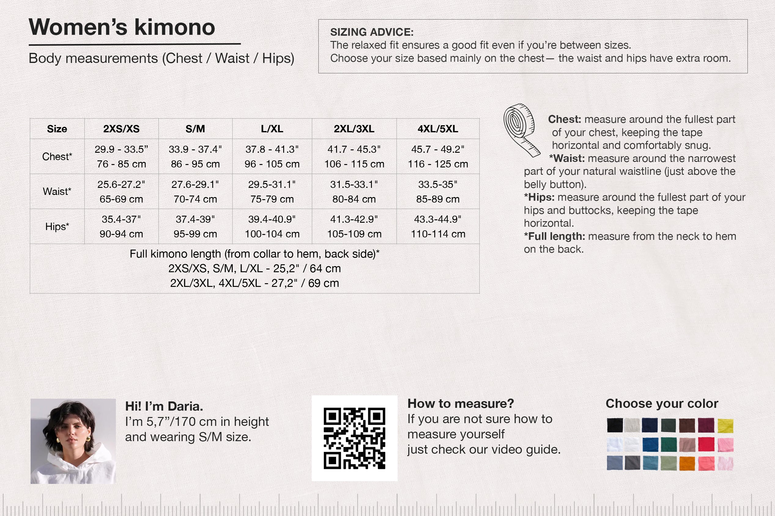 Women’s Linen Kimono Jacket ALTEA in Beige