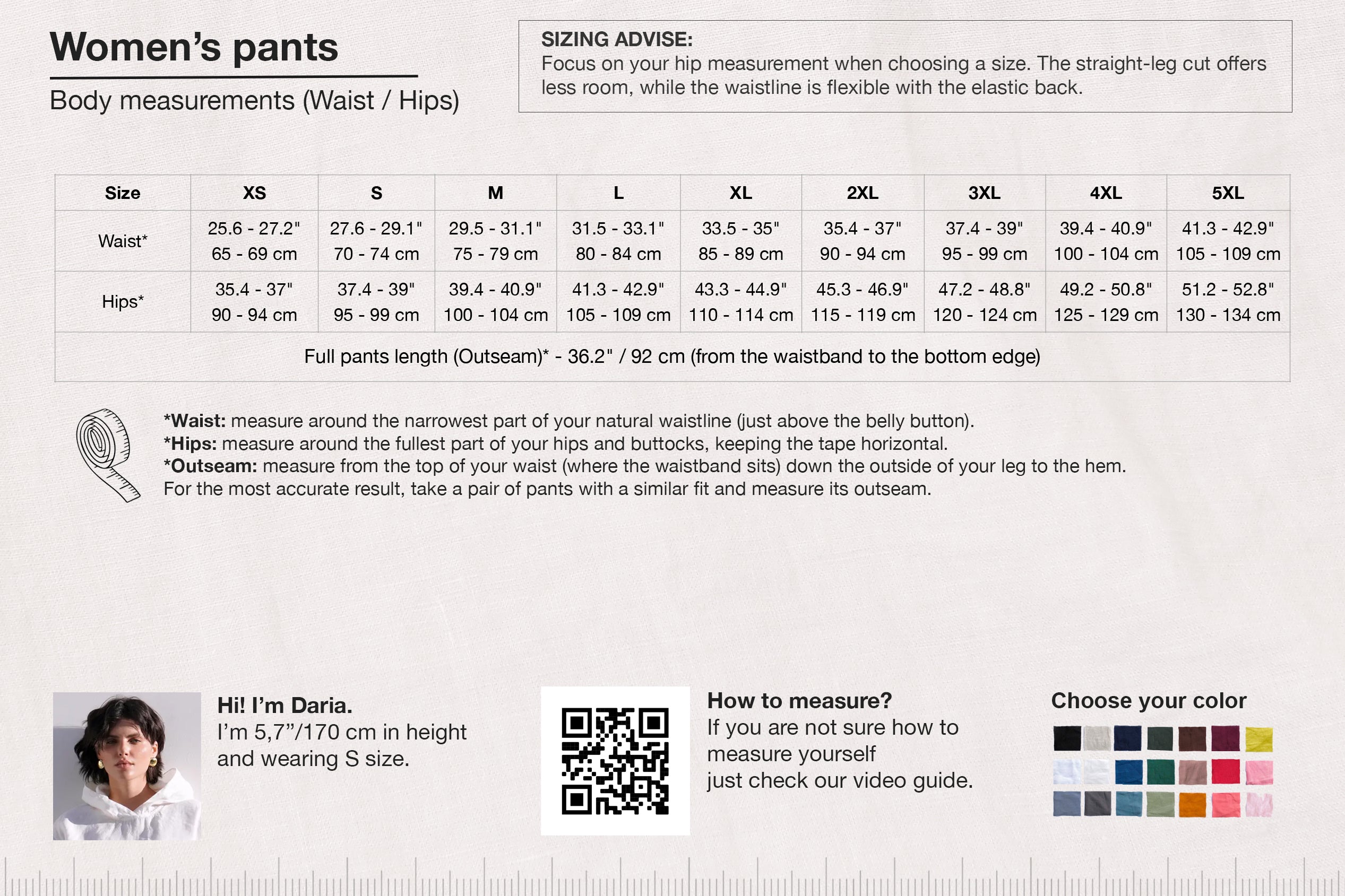 Women’s Linen Straight-Leg Pants MENTA in Olive