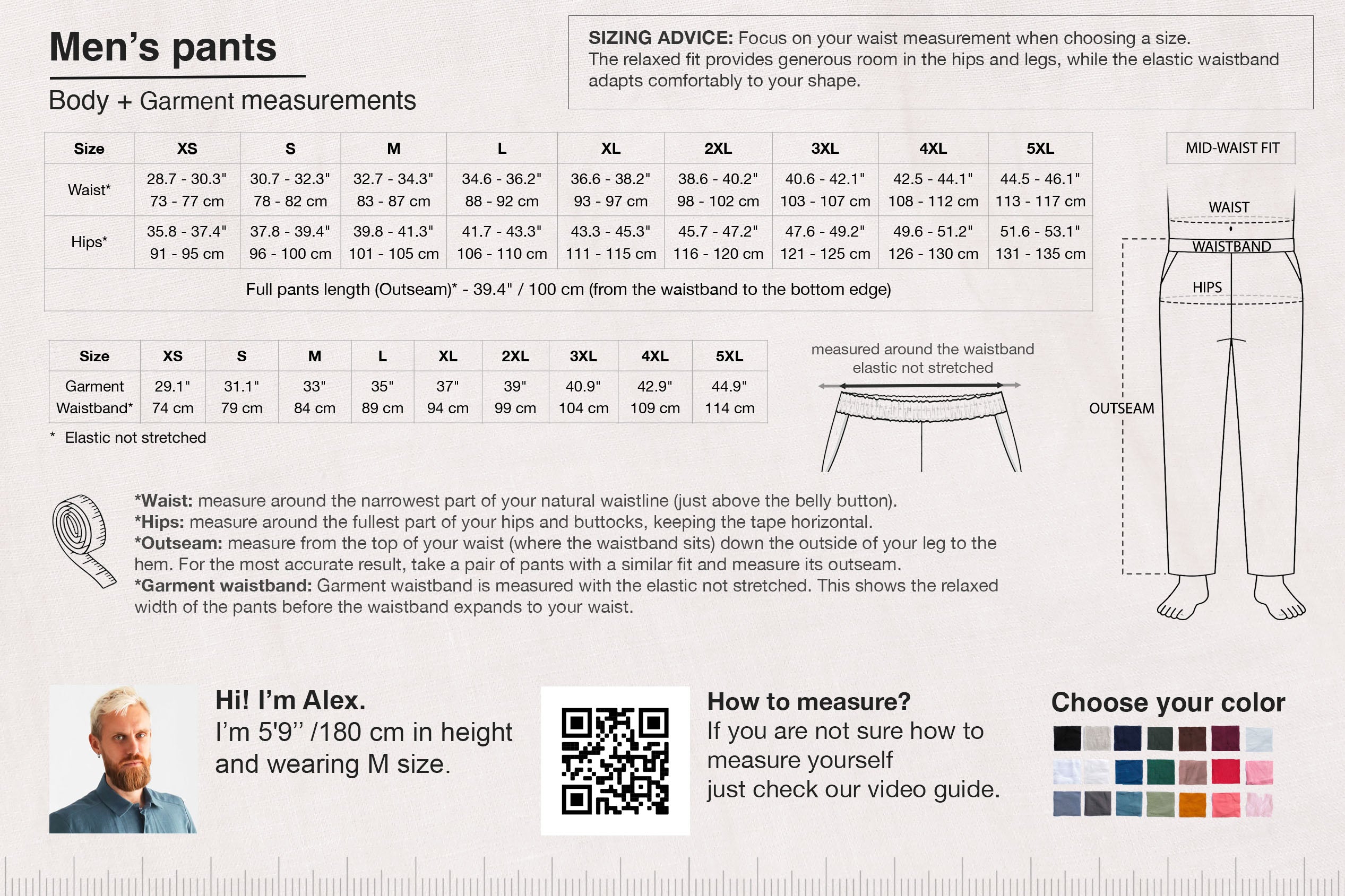 Men’s Linen Pants MOUNTAIN ASH in Latte