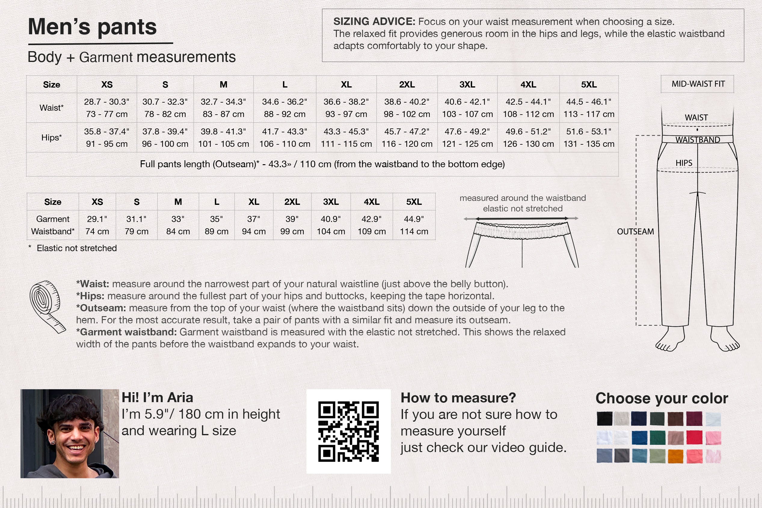 Harem Linen Pants ANDO in Beige