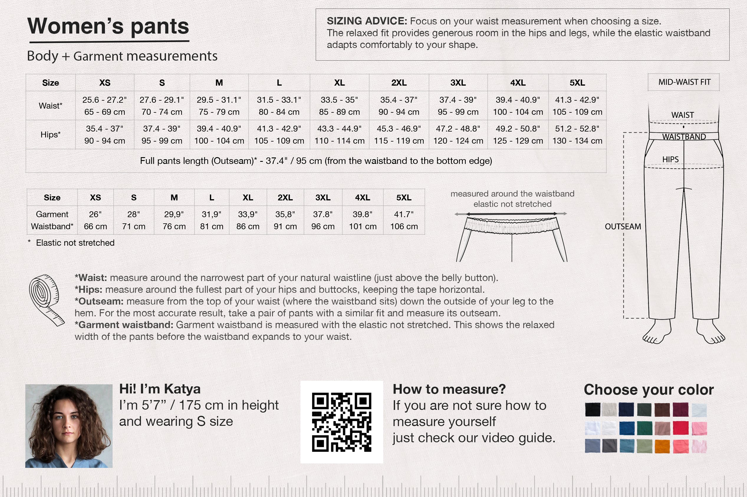 Women’s Linen Pants ANISE in Burgundy