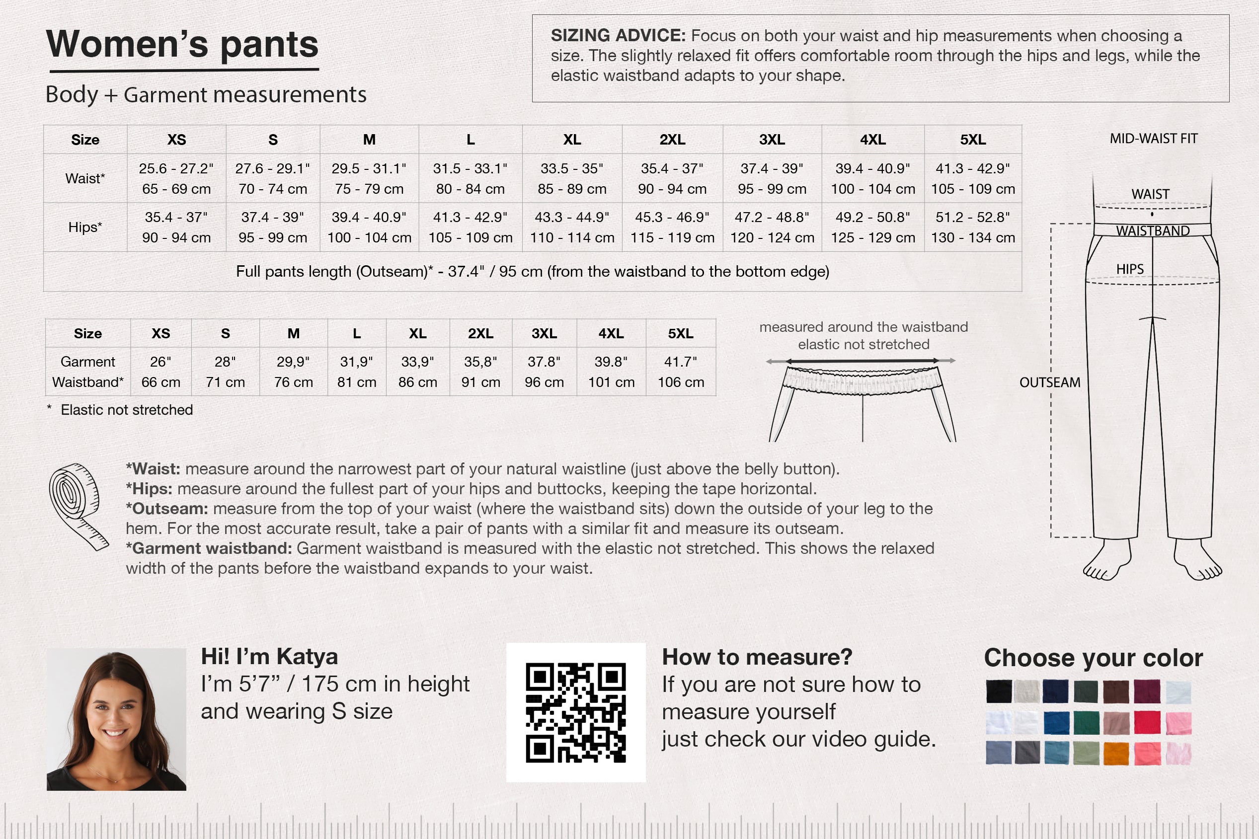 Women’s Linen Pants NARA in Black