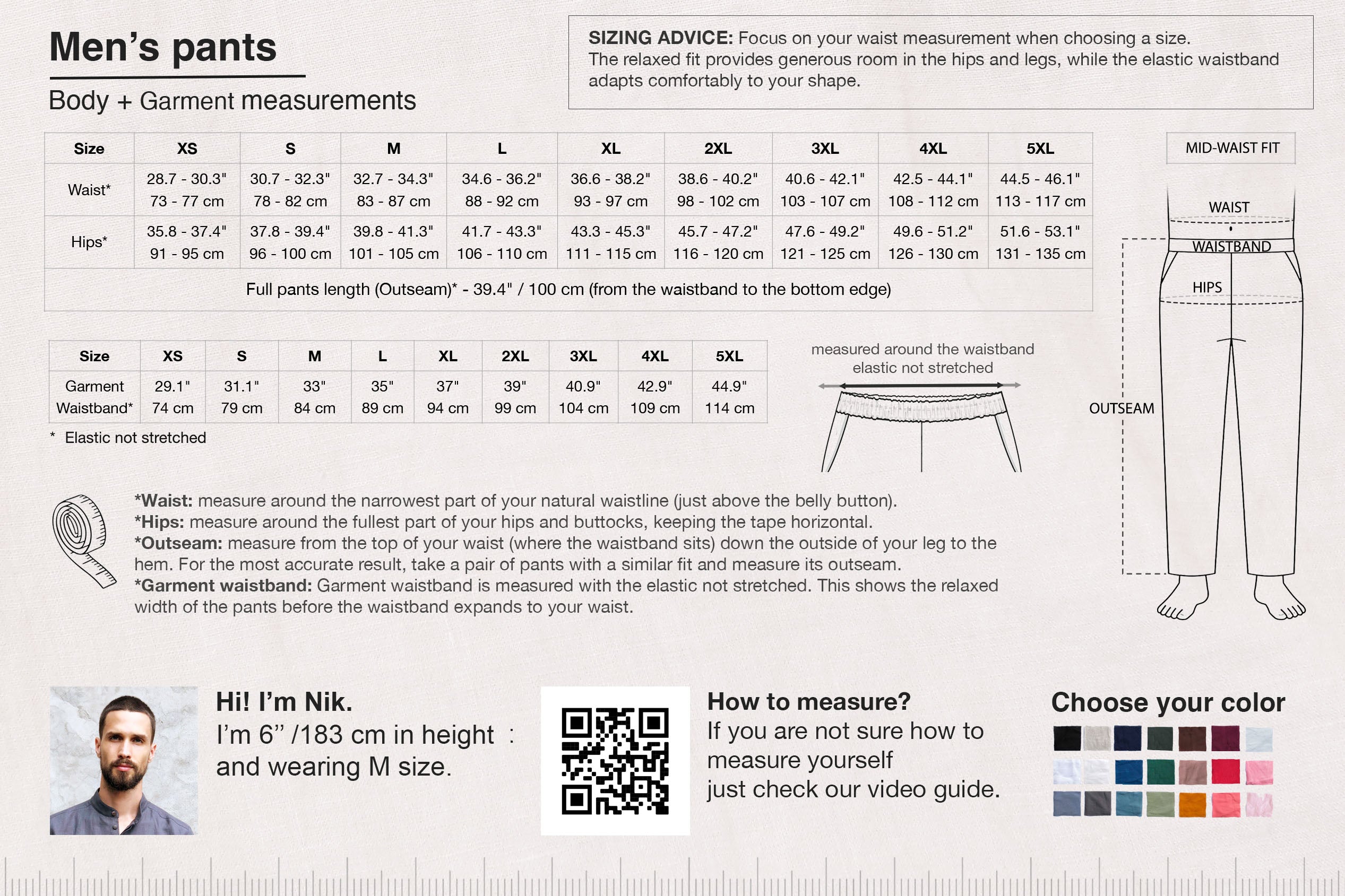 Men’s Linen Pants MOUNTAIN ASH in Black, Yellow pockets