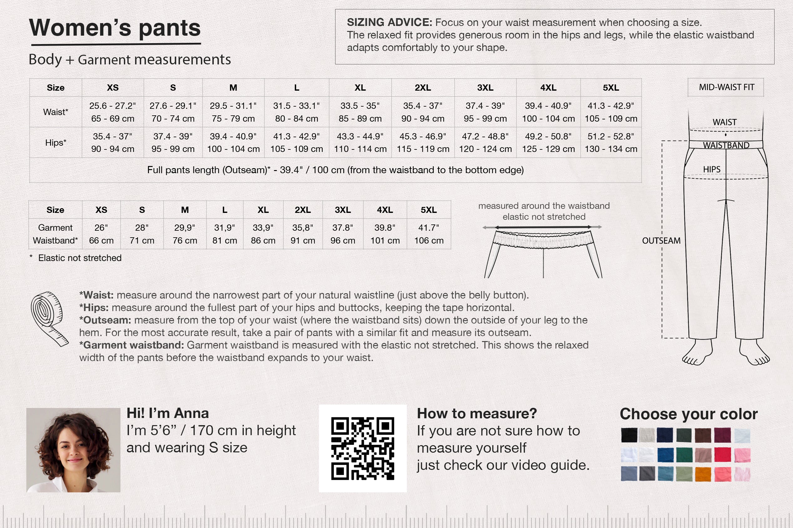 Wide-Leg Linen Pants ACAI in Light pink