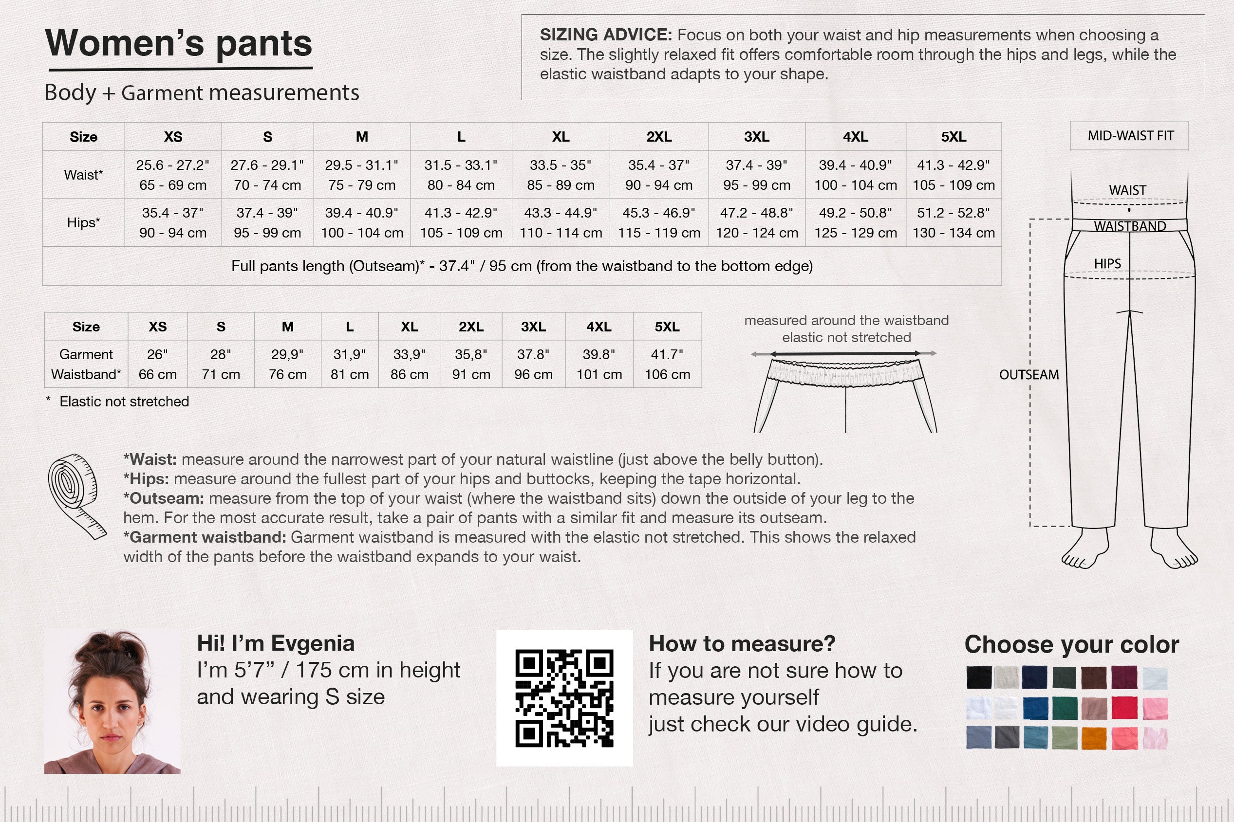 Women’s Linen Pants ANISE in Beige