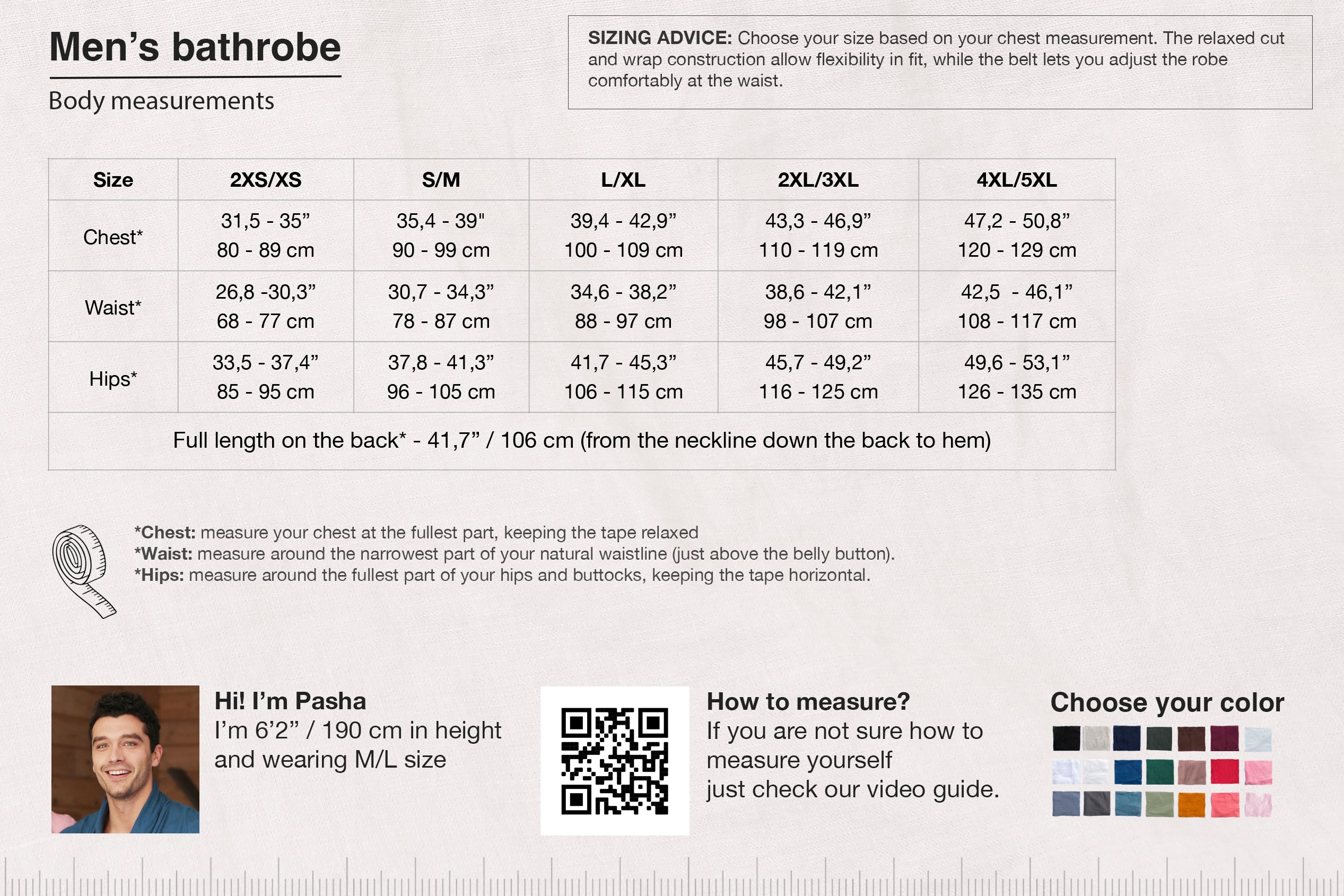 Men’s linen robe JUNIPER in Burgundy