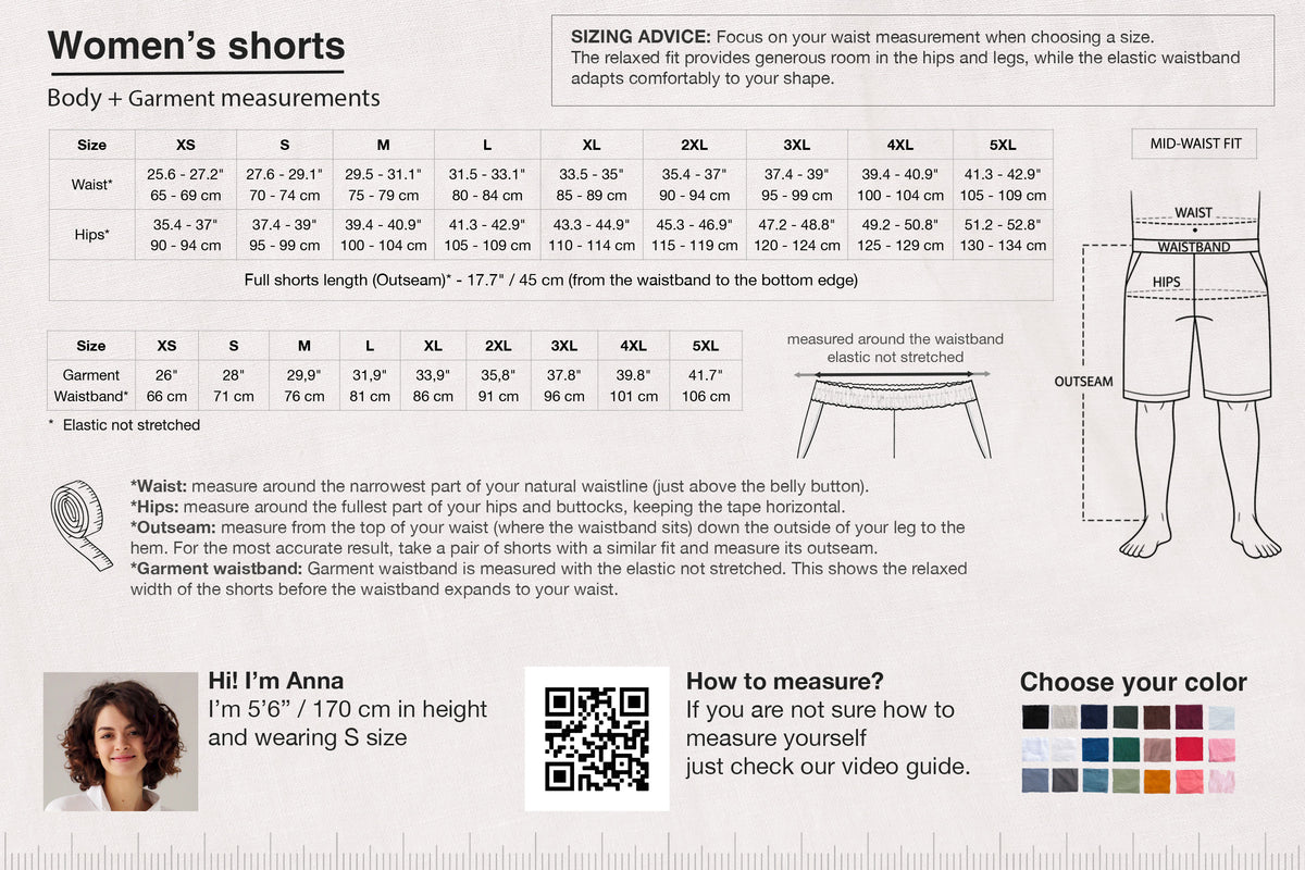 Women’s Linen Shorts BELLA - IN STOCK