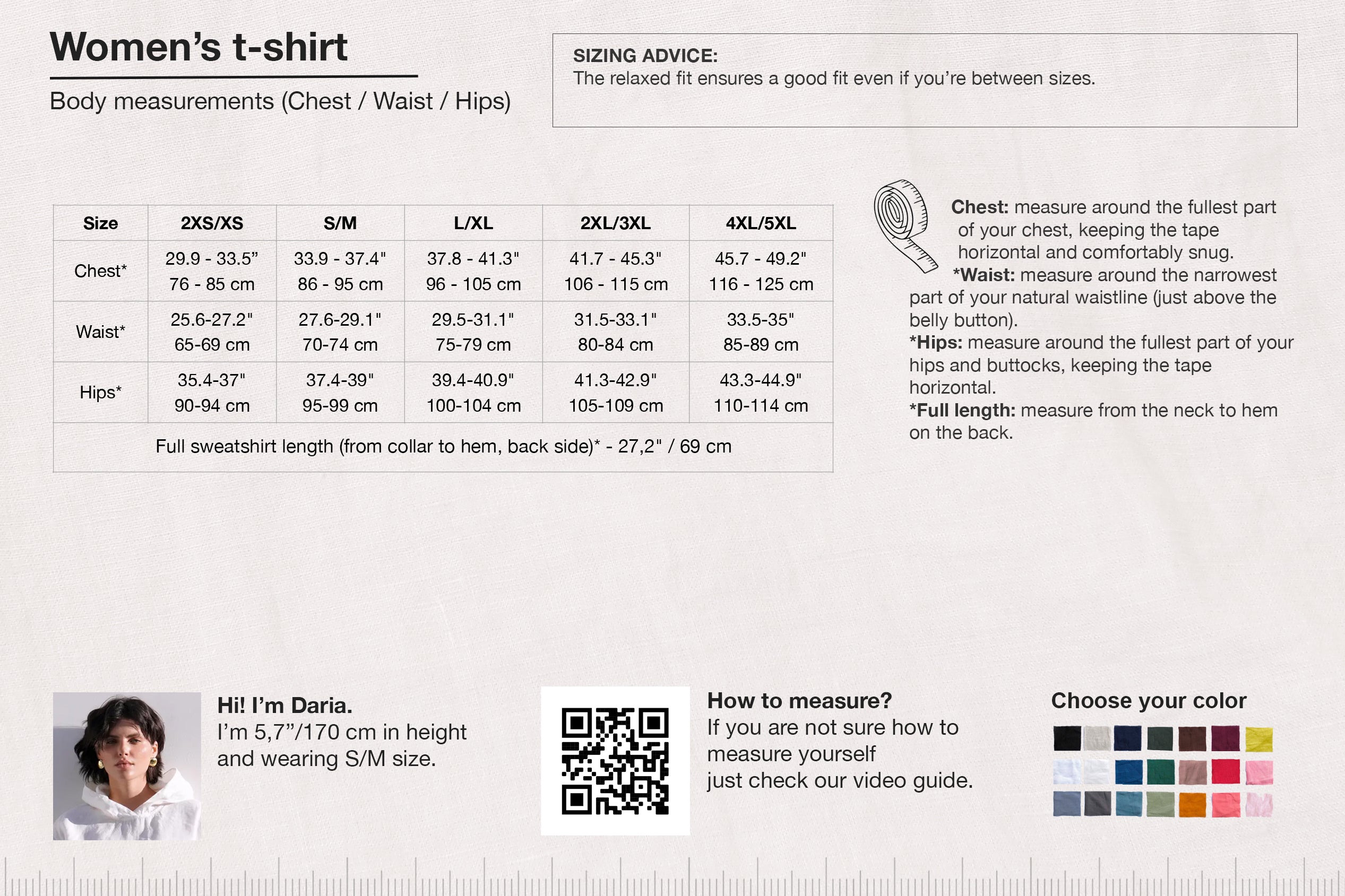 Women’s Oversized Linen T-Shirt BELLIS in Cream