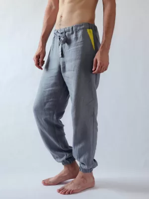 Latex Free Man Underwear, Linen Shorts With Linen Lace, Natural Linen Sleep  Shorts, Organic Sleep Boxer ,linen Underwear 