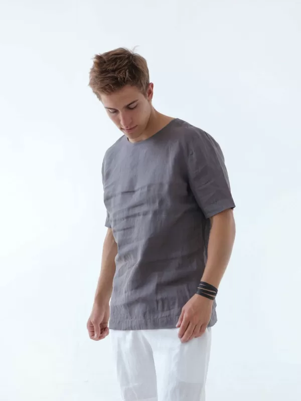 grey linen t-shirt