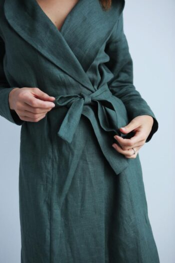 women's linen bathrobe