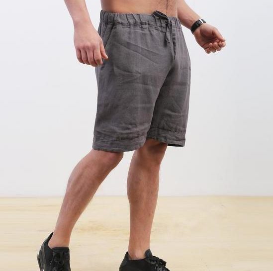 Men's linen shorts | Black Ficus Linen Clothing