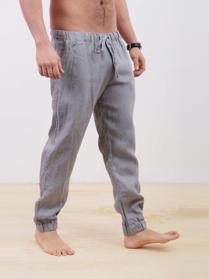 Men’s linen pants - Black Ficus Linen Clothing