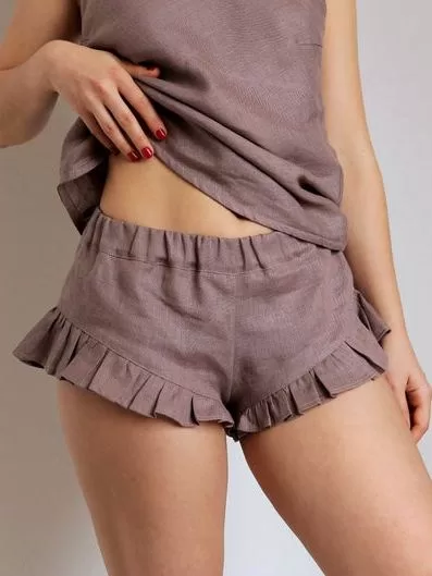 women's shorts, linen sleepwear