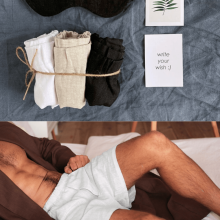 men's linen underwear set