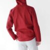 red linen hoodie