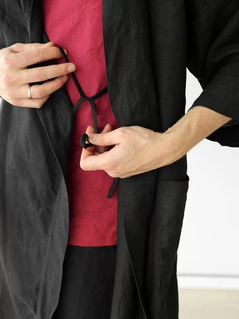 RIN  Linen kimono jacket for men – Mezzoroni