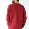 longsleeve linen t-shirt red