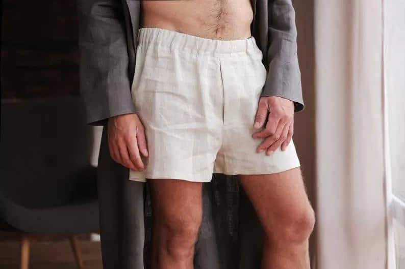 Fashion Style Men Sleep Bottoms Underwear Long Boxer Knee Length