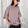 oversized linen t-shirt in late color