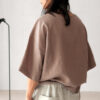 oversized linen t-shirt in late color