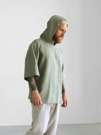 olive hooded t-shirt