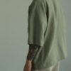 olive hooded t-shirt