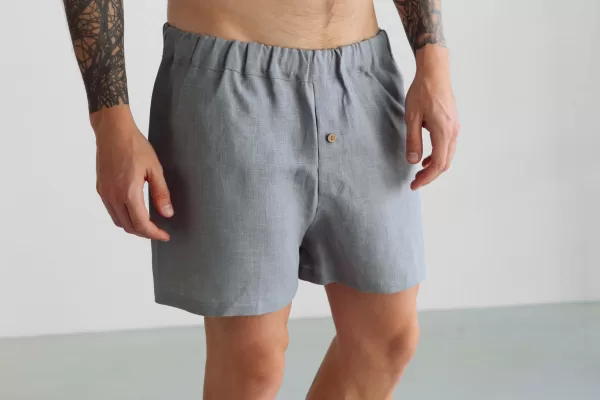 light grey linen underwear boxers
