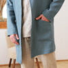 blue-grey linen trench