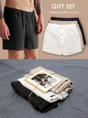 Gift set of linen underwear